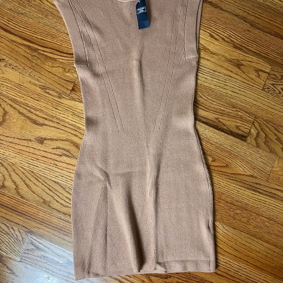 Abercrombie & Fitch Tan Knit Mini Dress NWT - Picture 3 of 6